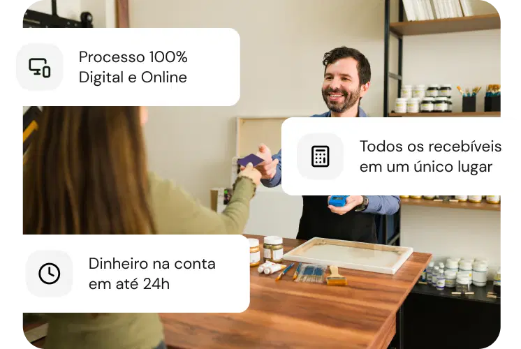 lojista realizando uma venda