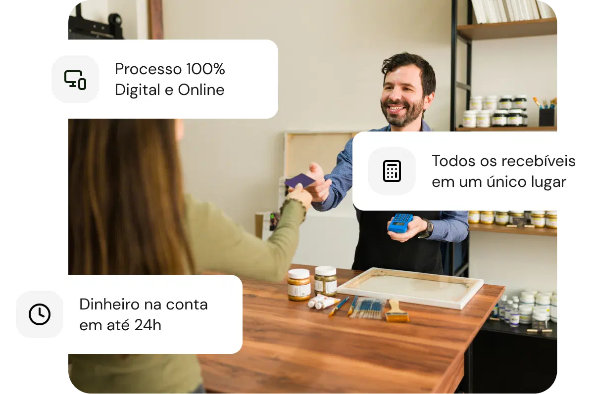 lojista realizando uma venda